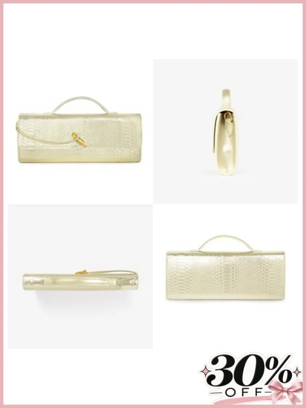 Joryin Woven Vegan Leather Evening Clutch Crossbody Bag